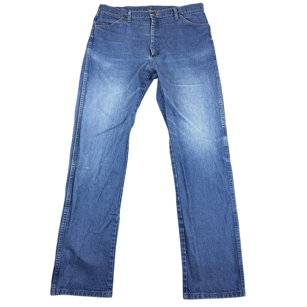 Wrangler Jeans Men 38x36 Blue Cowboy Cut Original Straight Western Rodeo 13MWZPW